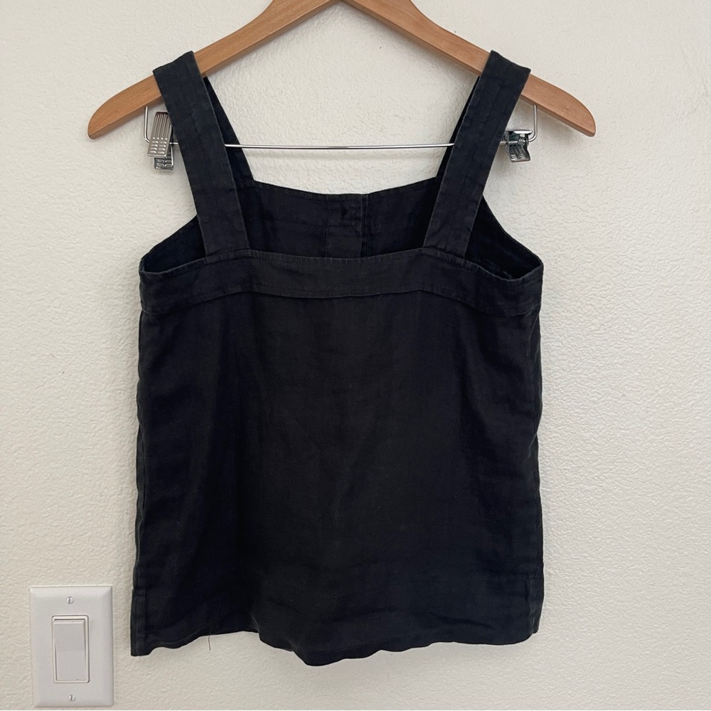 Black Button-Up Women's Top - Picture 3 of 7